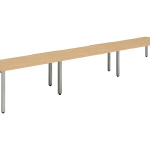 Dynamic Evolve Plus 1200mm Single Row 3 Person Desk Beech Top Silver Frame BE418