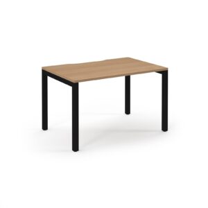 Connex Scalloped Single Desk - Beech
