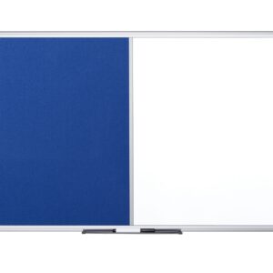 Bi-Office Maya Combination Board Blue Felt/Magnetic Whiteboard Aluminium Frame 1200x900mm - XA0522170